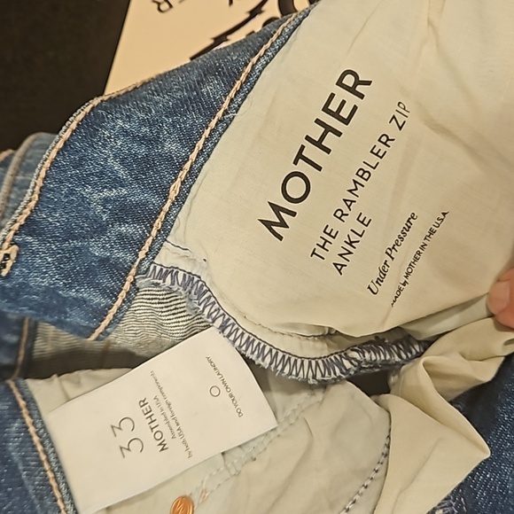 💕BOWIE x MOTHER💕 The Rambler Zip Ankle Jeans ~ Under Pressure 33 NWT - Picture 16 of 16